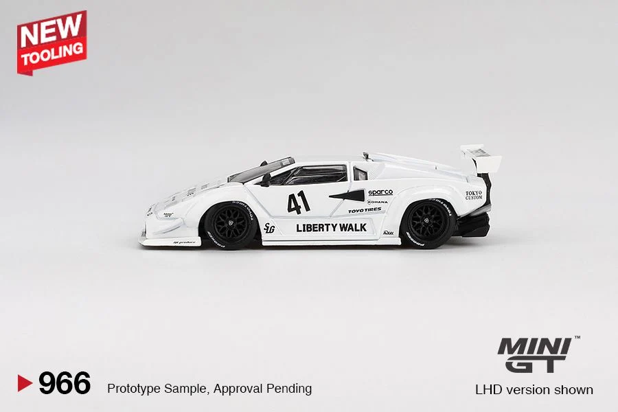 PREORDER MINI GT 1/64 Lamborghini Countach LB-WORKS White 2024 Tokyo Auto Salon MGT00966-L (Approx. Release Date : Q2 2025 subject to manufacturer's final decision) - Image 4