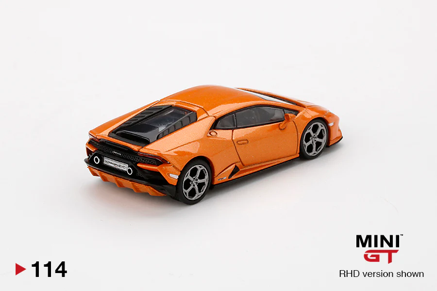 MINI GT 1/64 Lamborghini Huracan EVO Arancio Borealis RHD MGT00114-R - Image 2