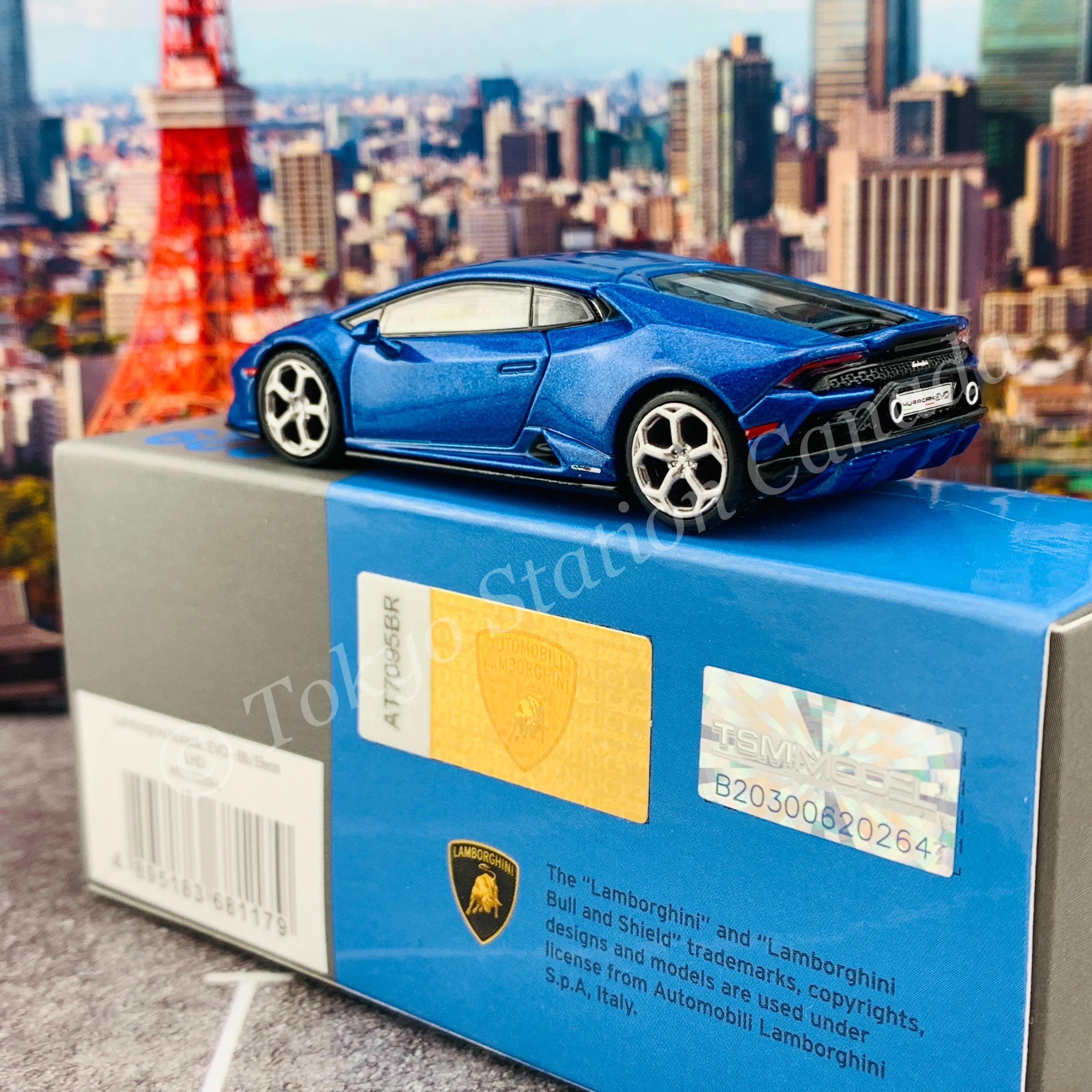 MINI GT 1/64 Lamborghini Huracán EVO  Blu Eleos LHD MGT00229-L - Image 4
