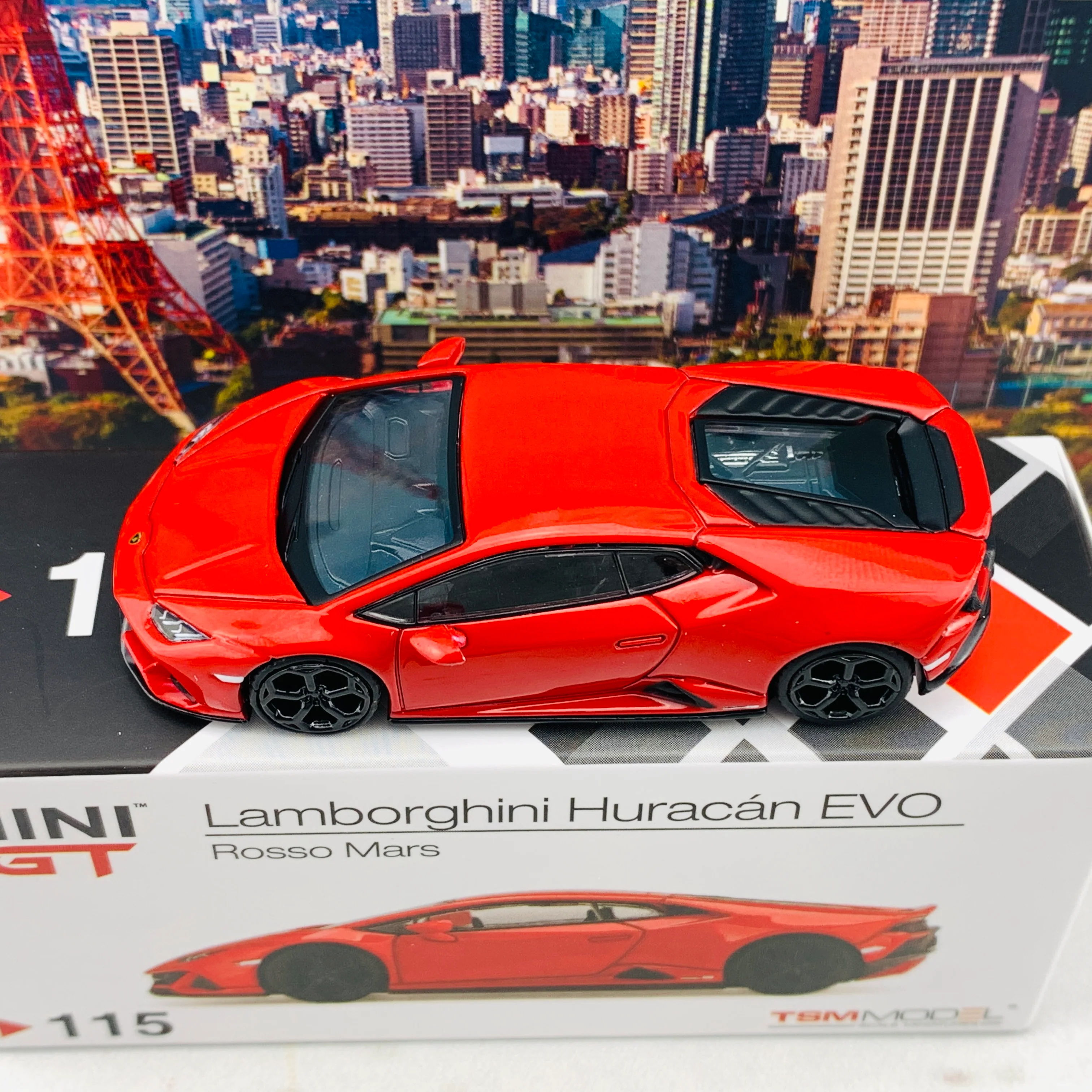 MINI GT 1/64 Lamborghini Huracan EVO Rosso Mars LHD MGT00115-L - Image 3