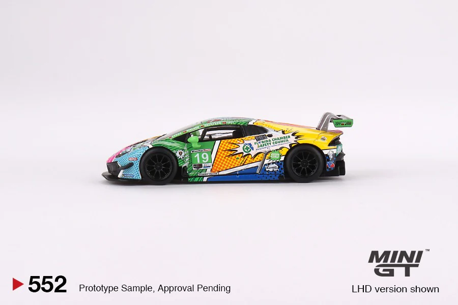 MINI GT 1/64 Lamborghini Huracan GT3 EVO #19 GEAR Racing 2020 IMSA Daytone 24 Hrs MGT00552-L - Image 2