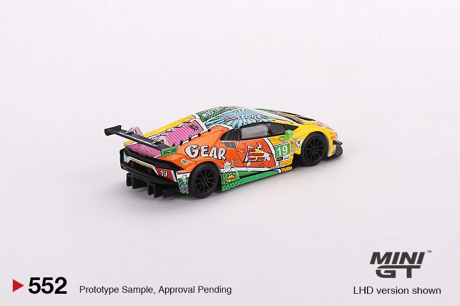 MINI GT 1/64 Lamborghini Huracan GT3 EVO #19 GEAR Racing 2020 IMSA Daytone 24 Hrs MGT00552-L - Image 3