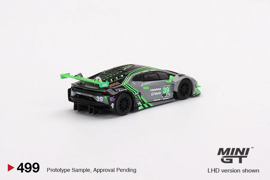 MINI GT 1/64 Lamborghini Huracan GT3 EVO #39 2022 IMSA Road America 2nd Place LHD MGT00499-L - Image 3