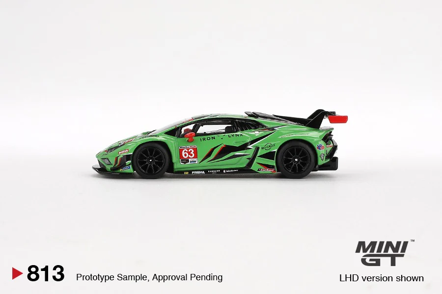 MINI GT 1/64 Lamborghini Huracán GT3 EVO2 #63 Iron Lynx  IMSA 2023  Daytona 24 Hrs. MGT00813-L - Image 2
