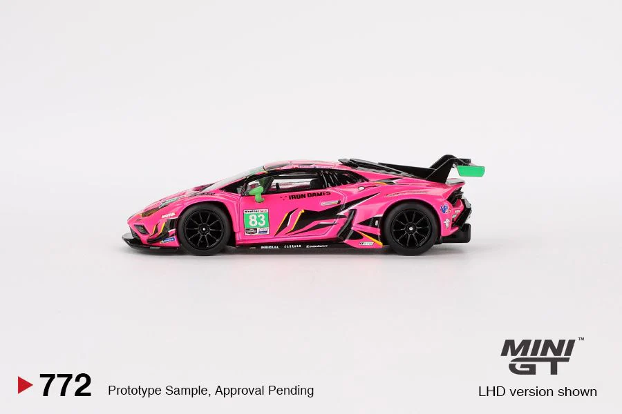 PREORDER MINI GT 1/64 Lamborghini Huracán GT3 EVO2 #83 Iron Dames  IMSA 2023  Daytona 24 Hrs MGT00772-L (Approx. Release Date : Q3 2024 subject to manufacturer's final decision) - Image 3