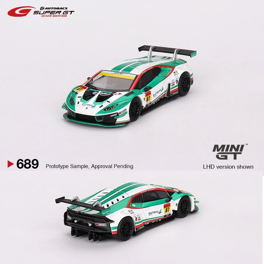 MINI GT 1/64 Lamborghini Huracan GT3 EVO2 #87 "Bamboo Airways Lamborghini GT3" JLOC 2023 SUPER GT SERIES MGT00689-L - Image 3