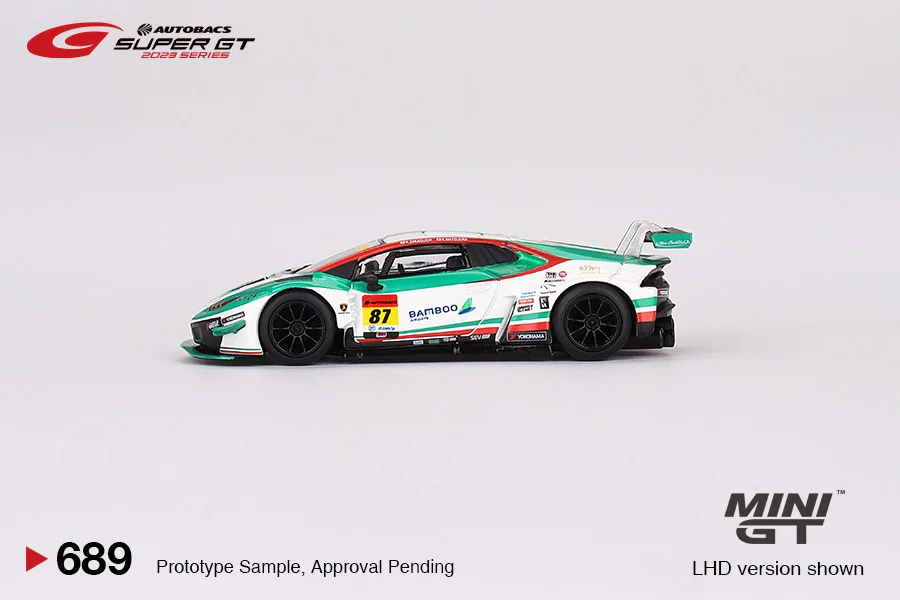 MINI GT 1/64 Lamborghini Huracan GT3 EVO2 #87 "Bamboo Airways Lamborghini GT3" JLOC 2023 SUPER GT SERIES MGT00689-L - Image 4
