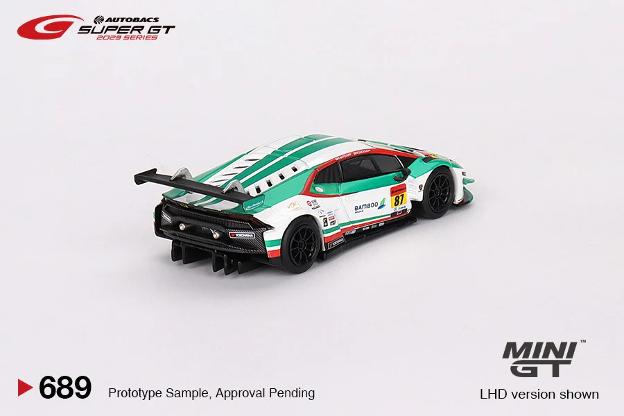 MINI GT 1/64 Lamborghini Huracan GT3 EVO2 #87 "Bamboo Airways Lamborghini GT3" JLOC 2023 SUPER GT SERIES MGT00689-L - Image 5