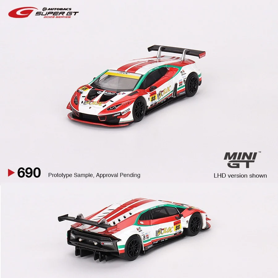 MINI GT 1/64 Lamborghini Huracan GT3 EVO2 #88 "JLOC Lamborghini GT3" JLOC 2023 SUPER GT SERIES MGT00690-L - Image 3