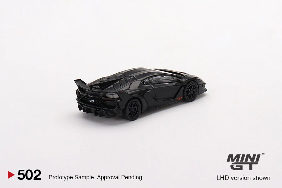 MINI GT 1/64 Lamborghini LB Silhouette WORKS Aventador GT EVO Matte Black LHD MGT00502-L - Image 3