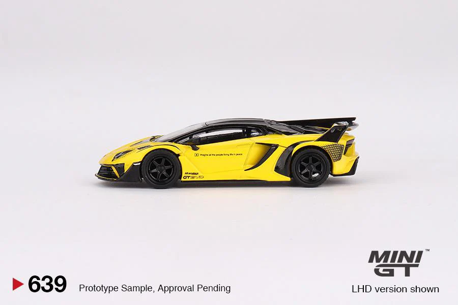 MINI GT 1/64 Lamborghini LB-Silhouette WORKS Aventador GT EVO Yellow LHD MGT00639-L - Image 2