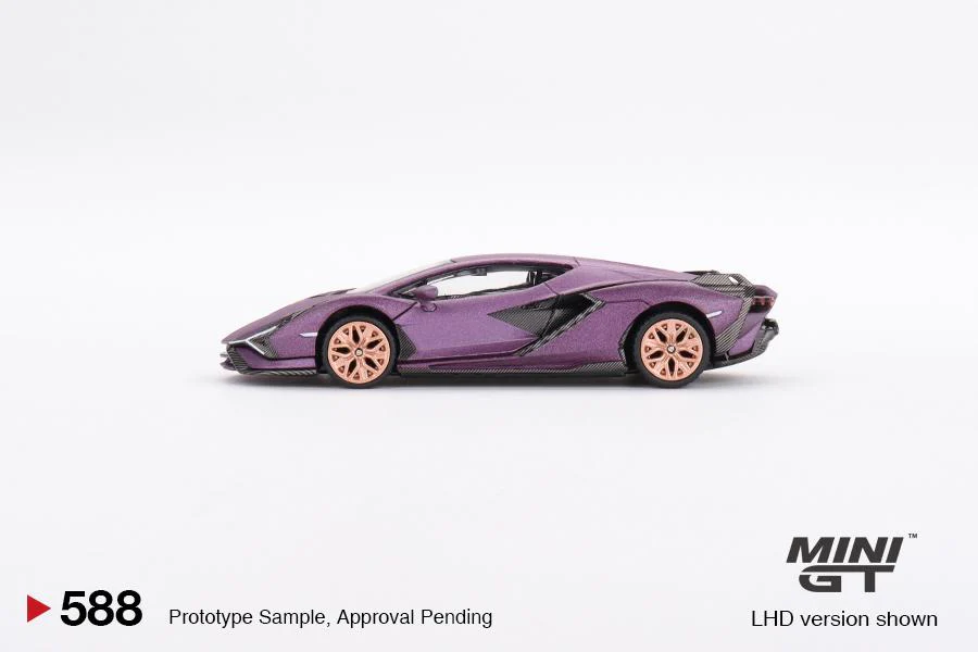 MINI GT 1/64 Lamborghini Sián FKP 37 Matte Viola SE30 LHD MGT00588-L - Image 2