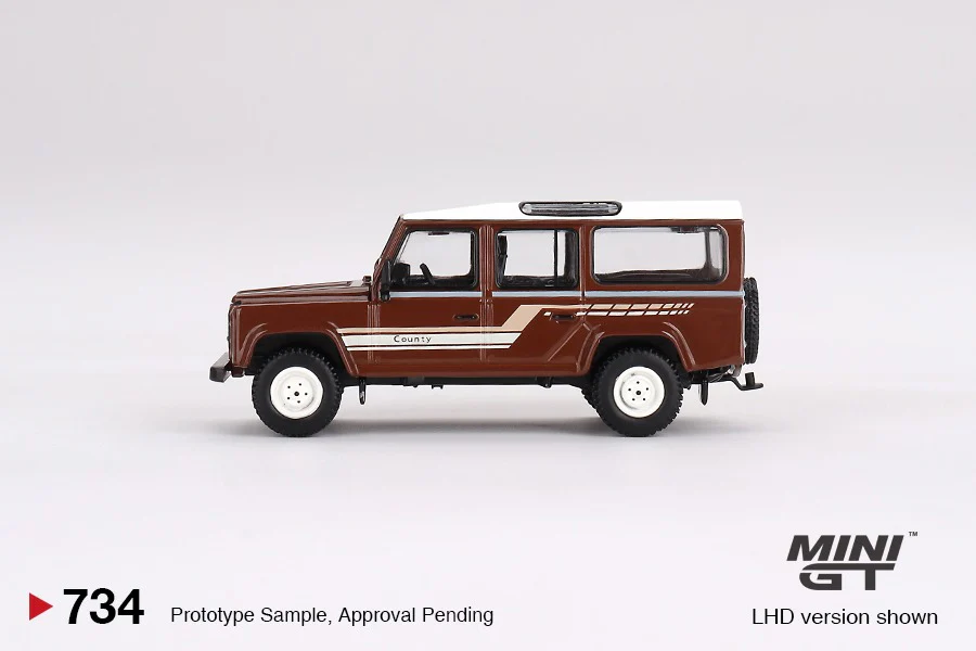 MINI GT 1/64 Land Rover Defender 110 (1985) County Station Wagon Russet Brown  MGT00734-L - Image 2