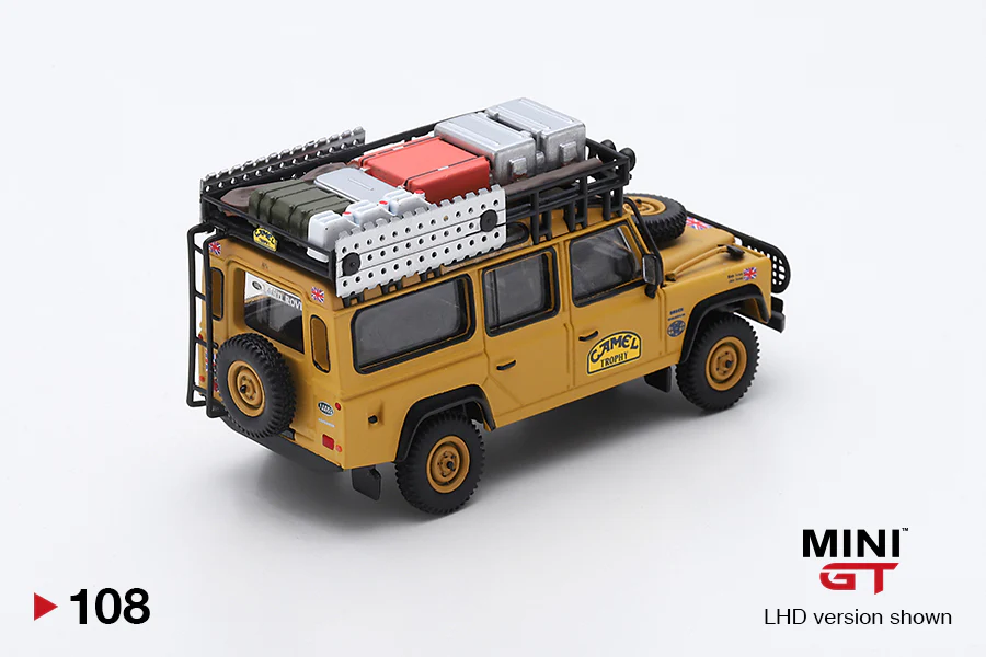 MINI GT 1/64 Land Rover Defender 110 1989 Camel Trophy Winner RHD MGT00108-R - Image 2