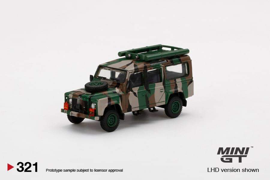 MINI GT 1/64 Land Rover Defender 110 Malaysian Army "Harimau Belang - Tiger Stripes" MGT00321-R - Image 3