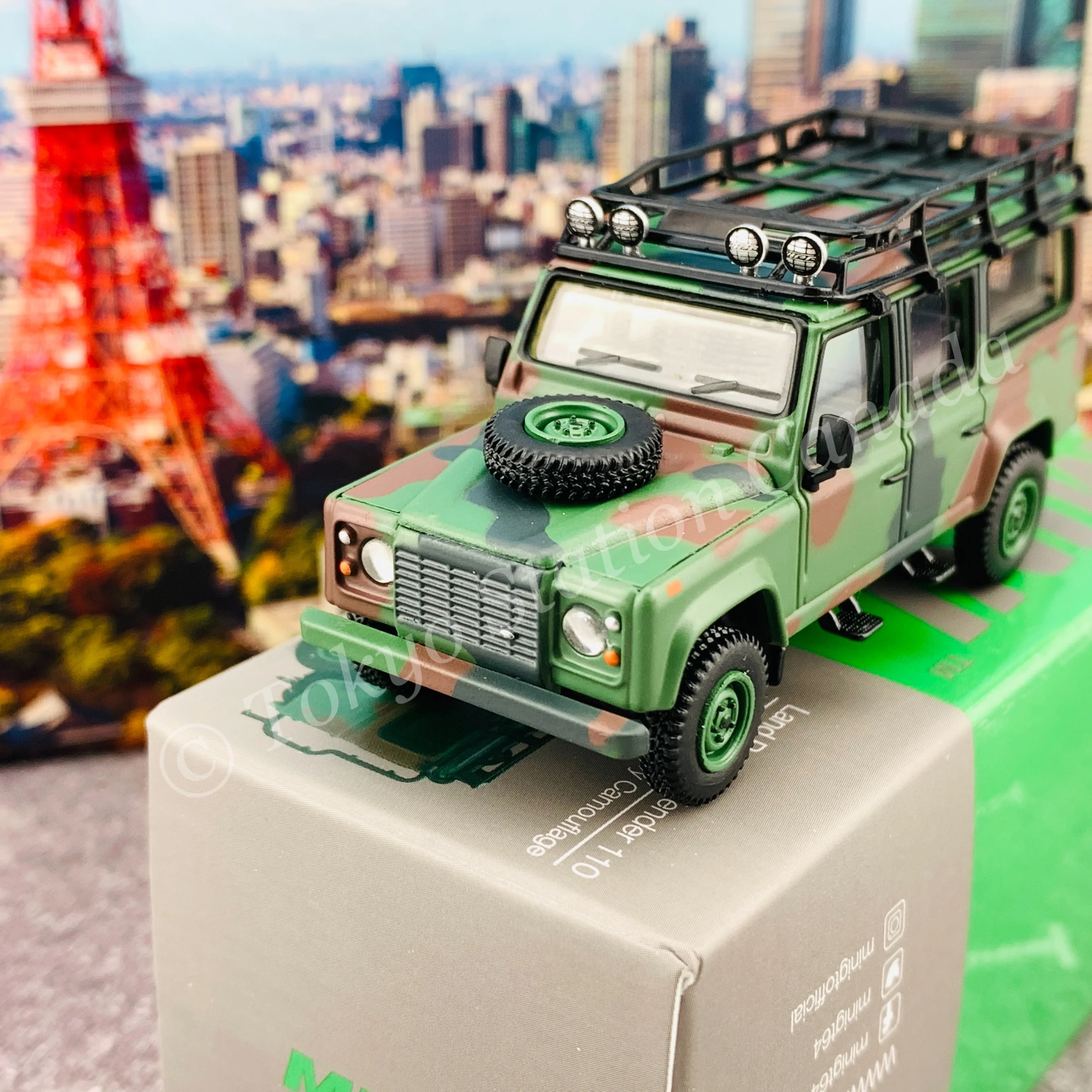 MINI GT 1/64 Land Rover Defender 110 Military Camouflage ToyEast Exclusive RHD MGT00237-R - Image 3