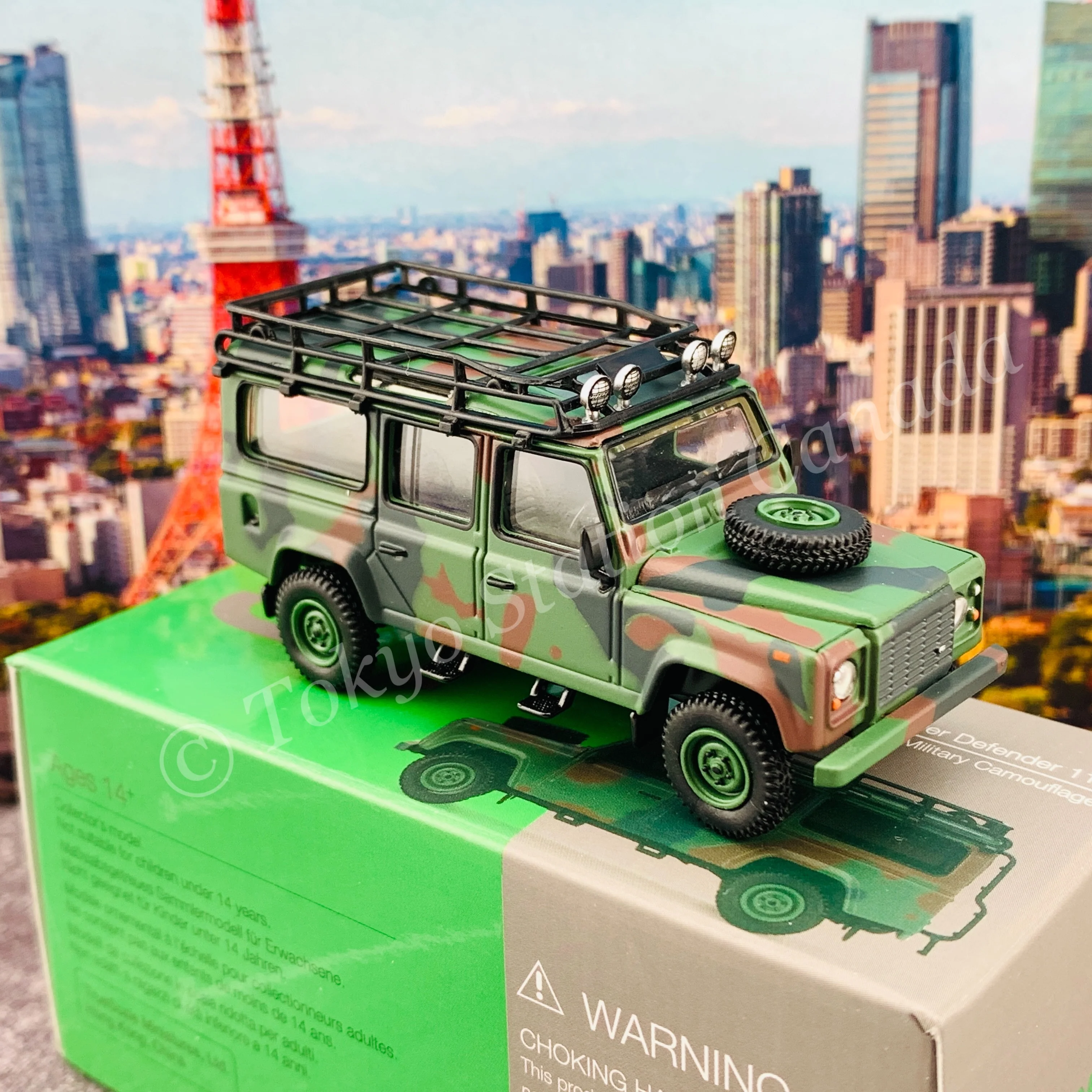 MINI GT 1/64 Land Rover Defender 110 Military Camouflage ToyEast Exclusive RHD MGT00237-R - Image 4