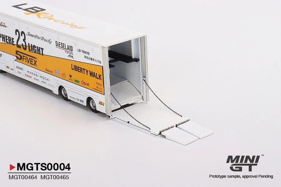 MINI GT 1/64 LB Racing Racing Transporter Set (Included 1 transporter and 1 Car)  MGTS0004 - Image 3