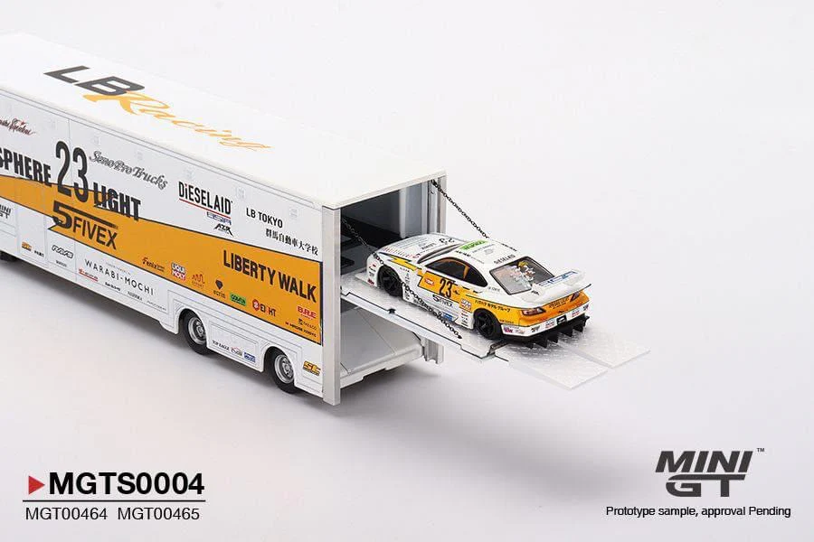 MINI GT 1/64 LB Racing Racing Transporter Set (Included 1 transporter and 1 Car)  MGTS0004 - Image 7