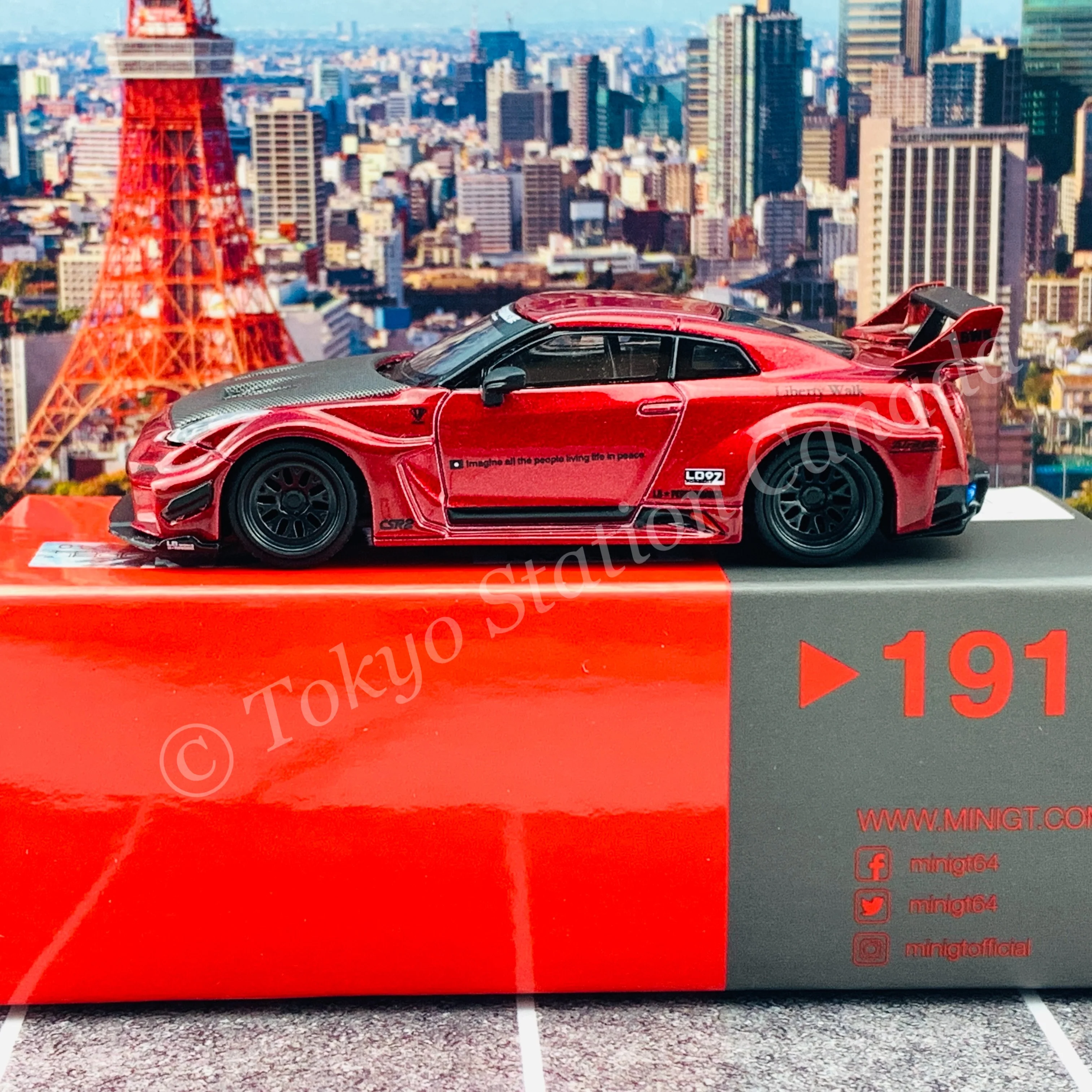 MINI GT 1/64 LB-Silhouette WORKS GT NISSAN 35GT-RR Ver.1 Lava Red RHD MGT00191-R - Image 3