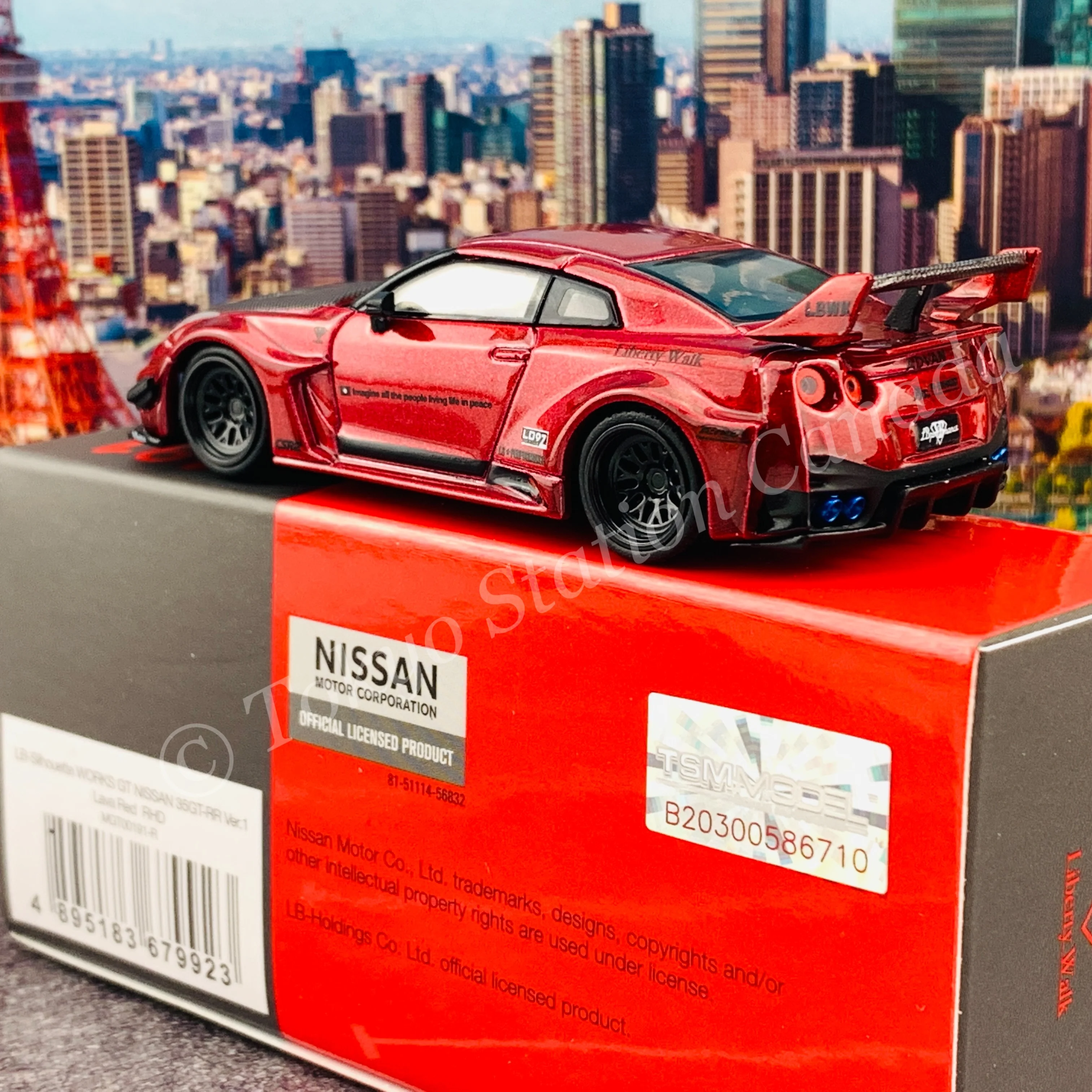MINI GT 1/64 LB-Silhouette WORKS GT NISSAN 35GT-RR Ver.1 Lava Red RHD MGT00191-R - Image 4
