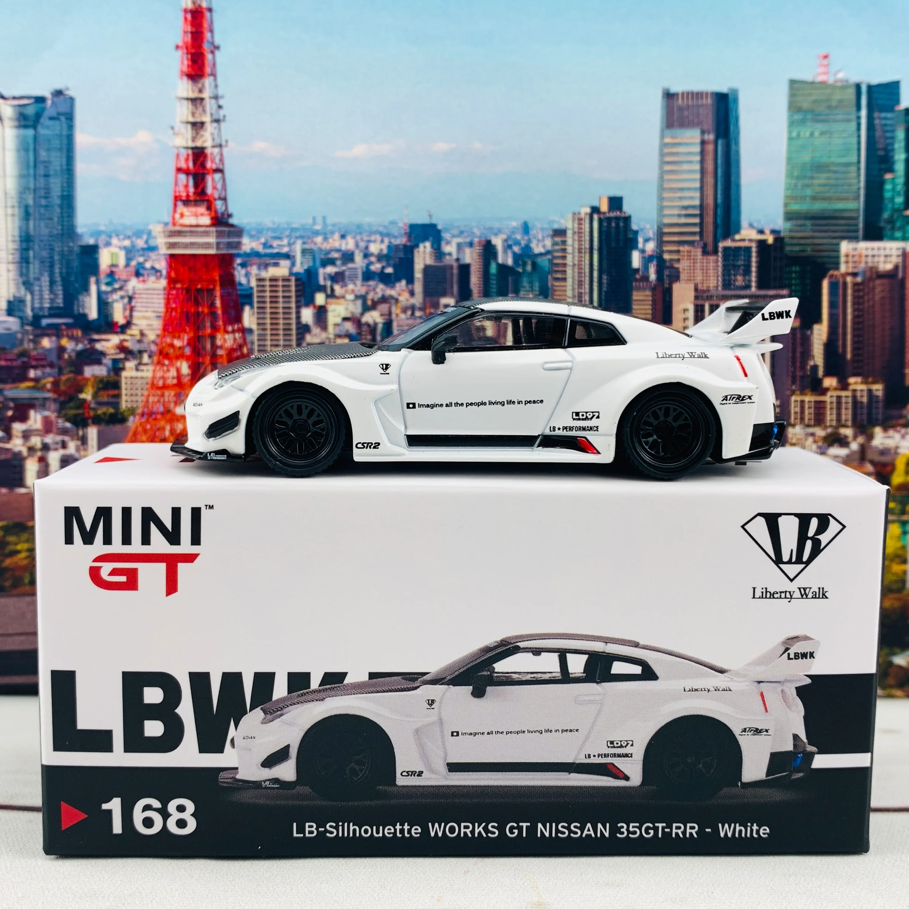 MINI GT 1/64 LB-Silhouette WORKS GT NISSAN 35GT-RR Ver.1 White RHD MGT00168-R - Image 2