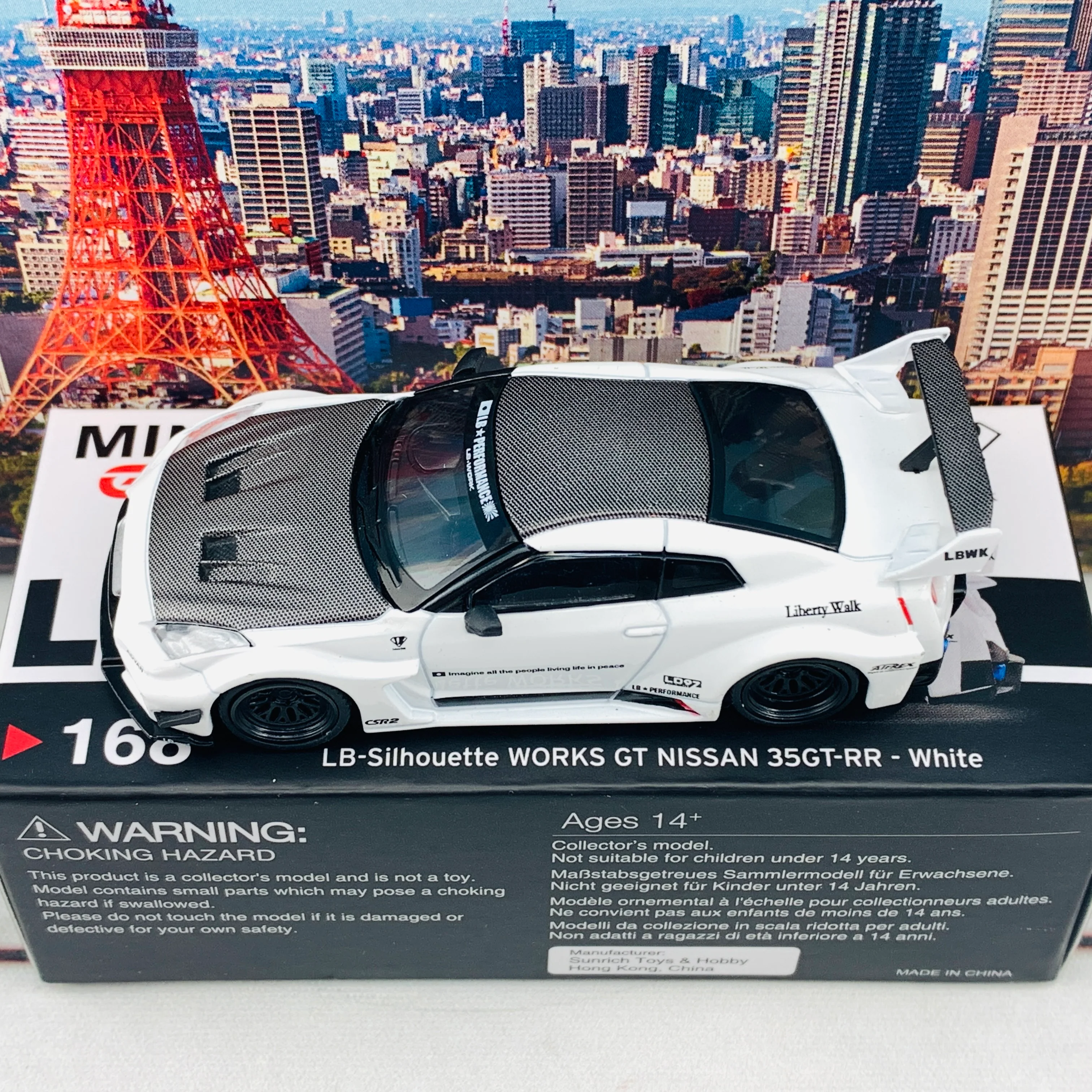 MINI GT 1/64 LB-Silhouette WORKS GT NISSAN 35GT-RR Ver.1 White RHD MGT00168-R - Image 4