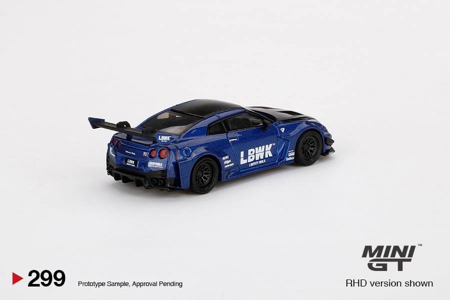 MINI GT 1/64 LB-Silhouette WORKS GT NISSAN 35GT-RR Ver.2  LBWK Blue RHD MGT00299-R - Image 3