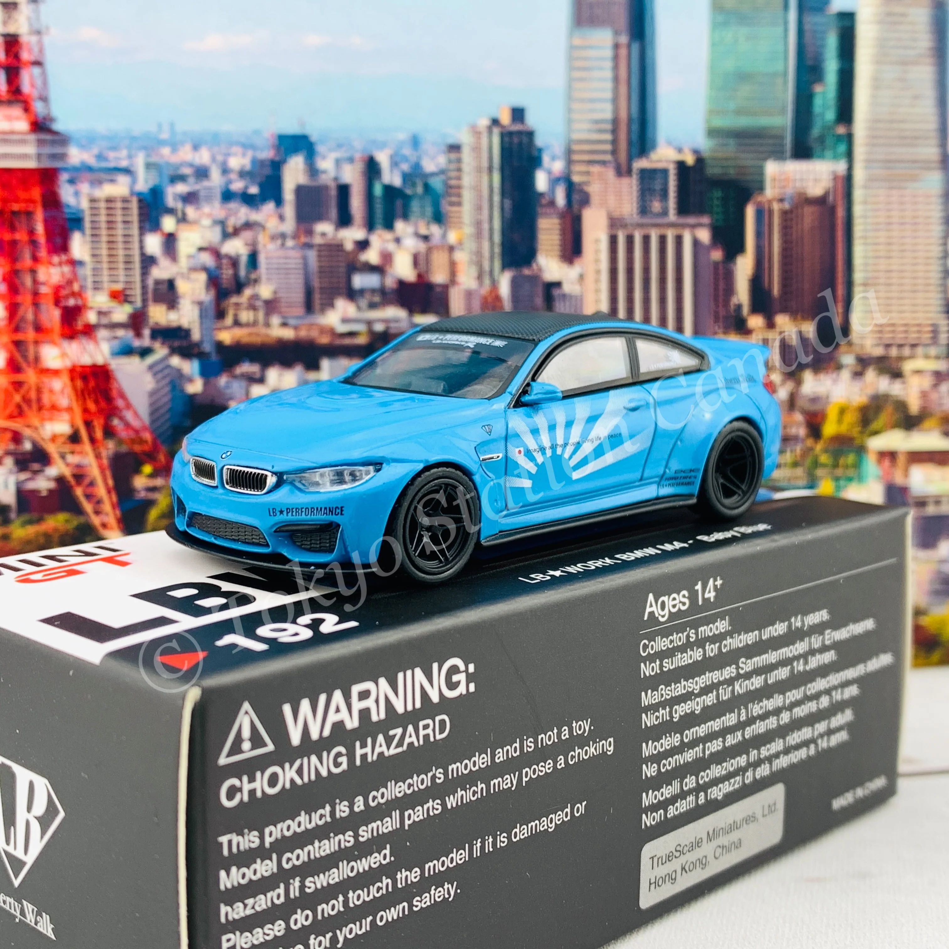 MINI GT 1/64 LB WORKS BMW M4  Baby Blue LHD MGT00192-L - Image 2