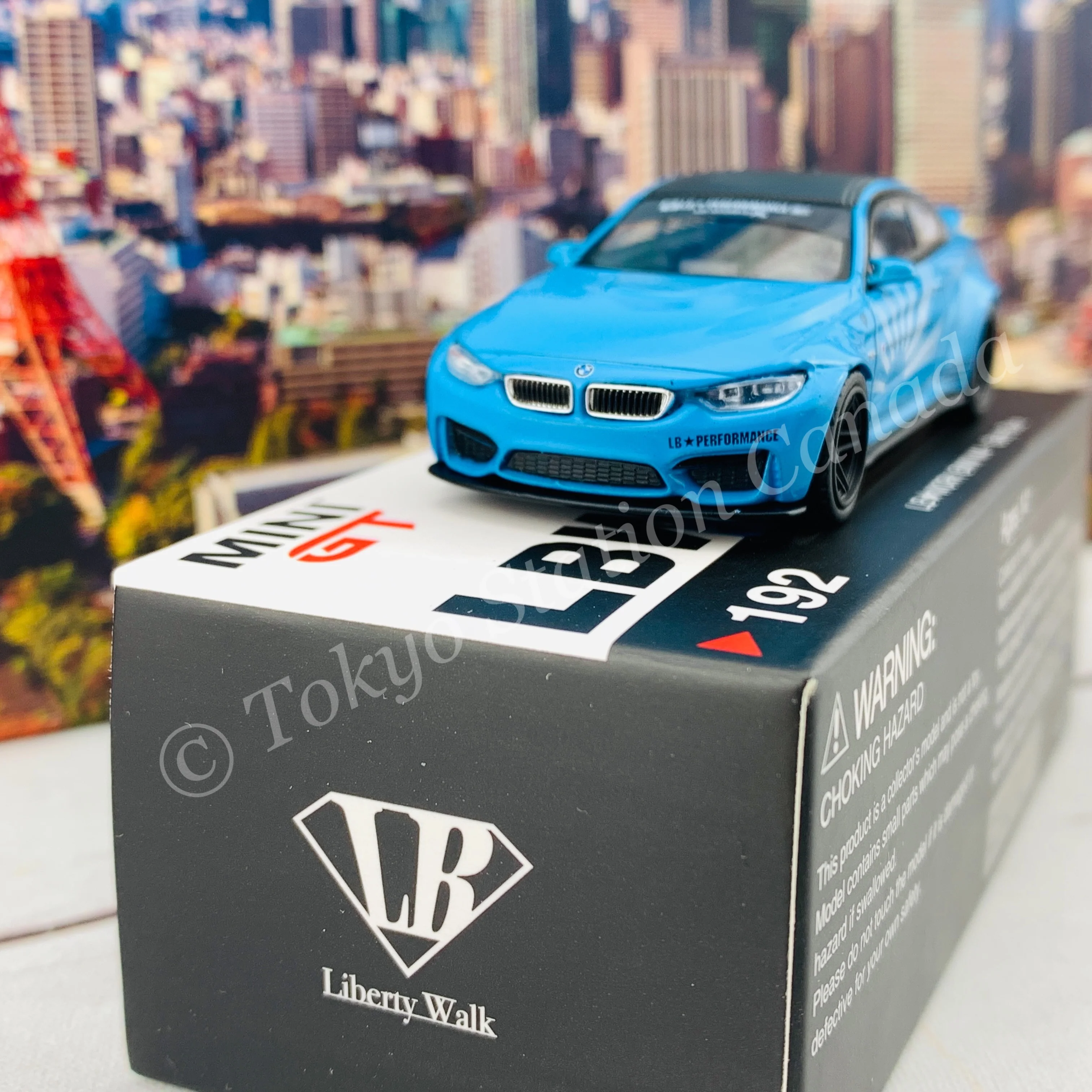 MINI GT 1/64 LB WORKS BMW M4  Baby Blue LHD MGT00192-L - Image 3