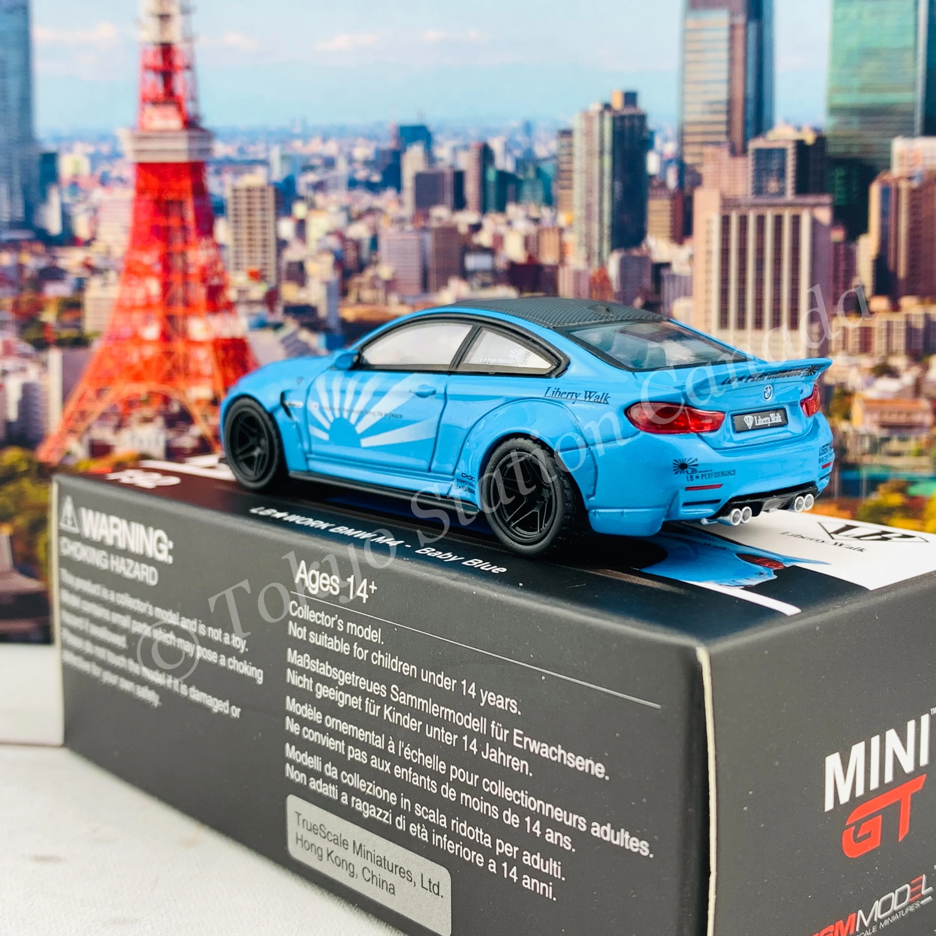 MINI GT 1/64 LB WORKS BMW M4  Baby Blue LHD MGT00192-L - Image 5