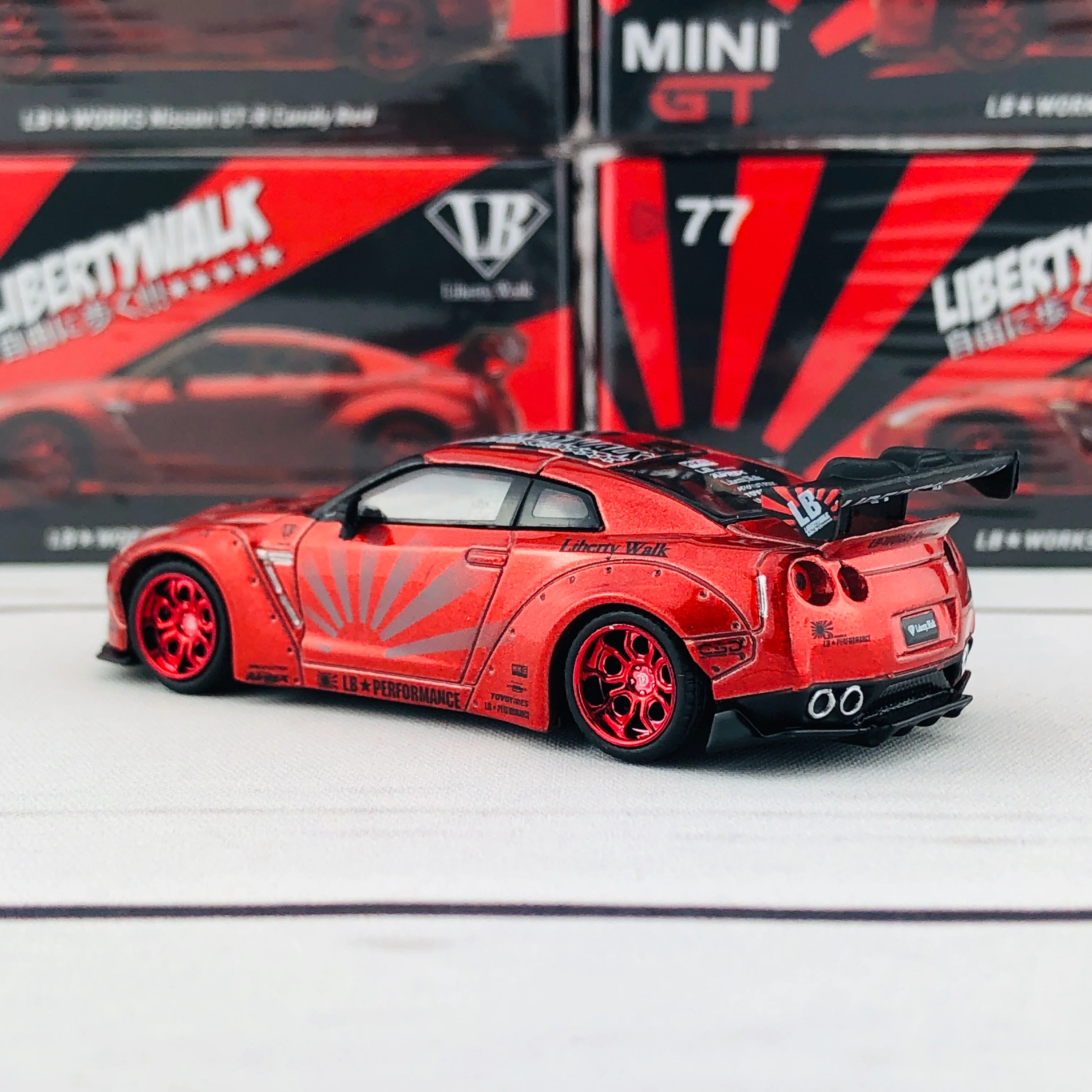 MINI GT 1/64 LB★Works Nissan GTR (R35) Type 1, Rear Wing ver 1+2 Candy Red RHD MGT00077-R - Image 5
