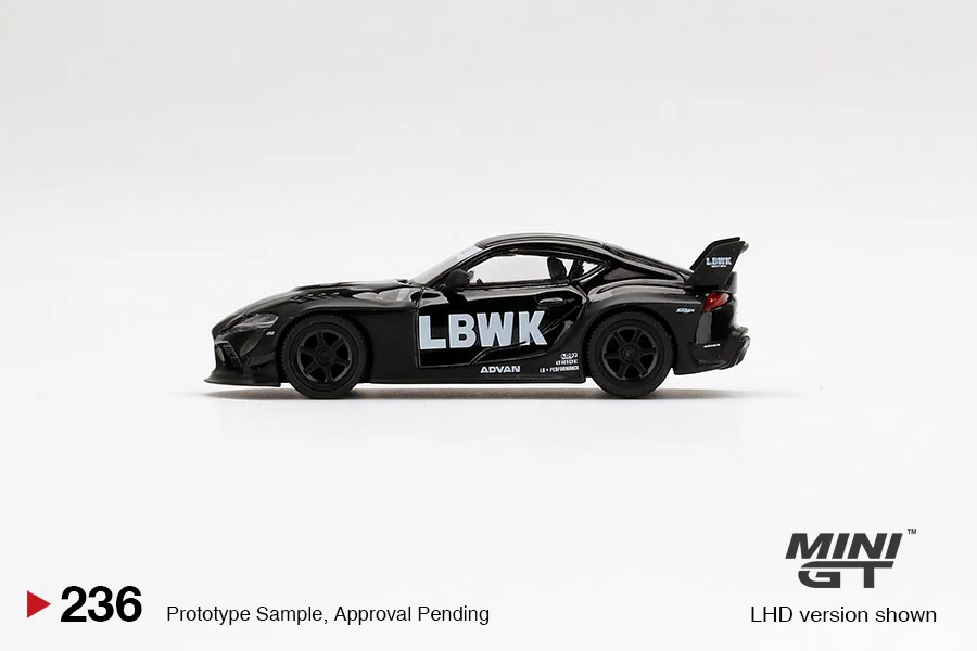 MINI GT 1/64 LB WORKS  Toyota GR Supra Glossy Black + Matt Black (China Exclusive Edition) RHD MGT00236-R - Image 3