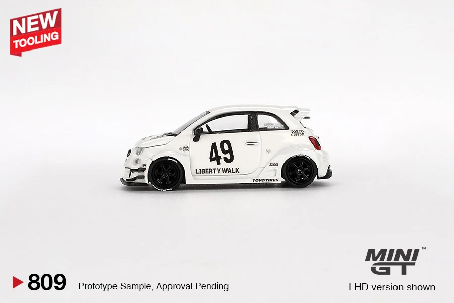 MINI GT 1/64 LB-WORKS x Abas Works ABARTH 595 Gara White MGT00809-R - Image 2