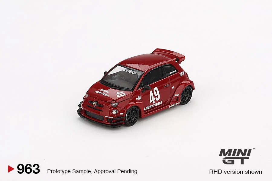 MINI GT 1/64 LB-WORKS x Abas Works ABARTH 595 Red MGT00963-BL - Image 2