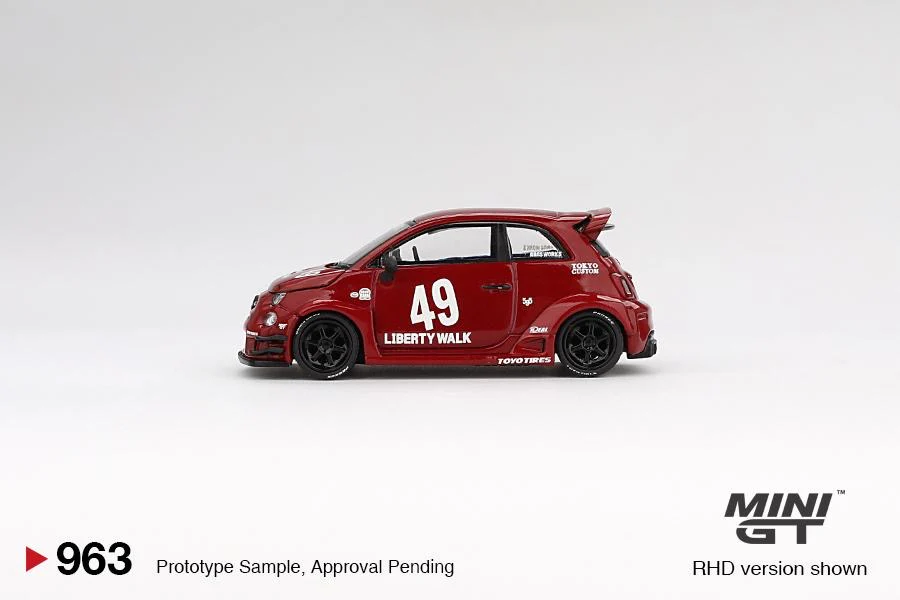 MINI GT 1/64 LB-WORKS x Abas Works ABARTH 595 Red MGT00963-BL - Image 4