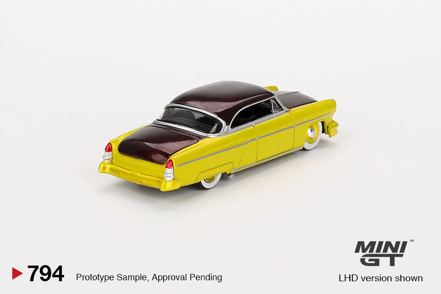 MINI GT 1/64 Lincoln Capri Hot Rod 1954 Lime Yellow MGT00794-L - Image 3