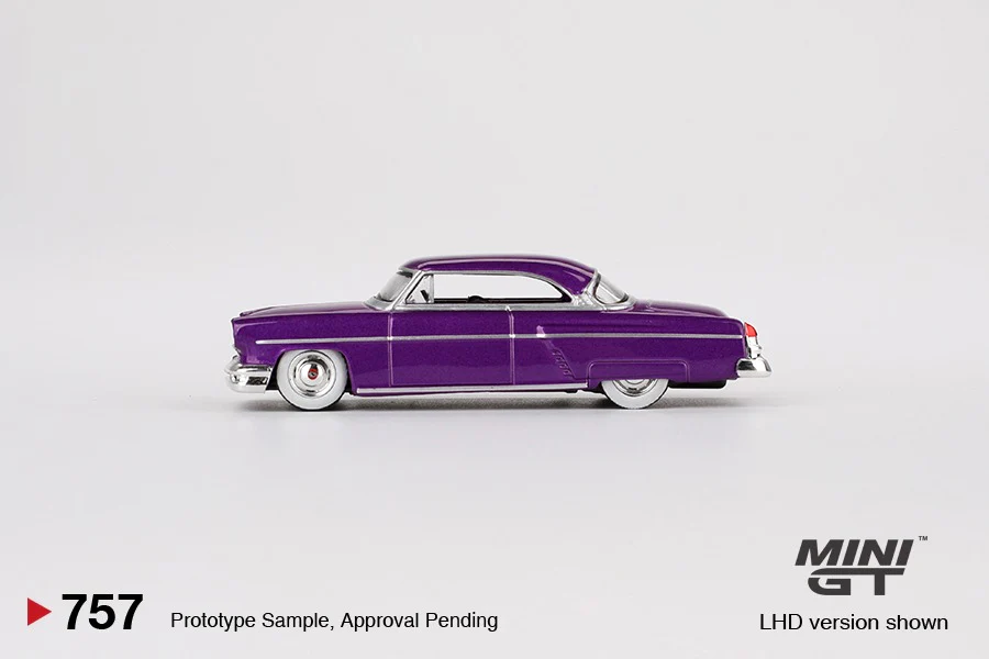 MINI GT 1/64 Lincoln Capri Hot Rod 1954 Purple Metallic MGT00757-L - Image 2