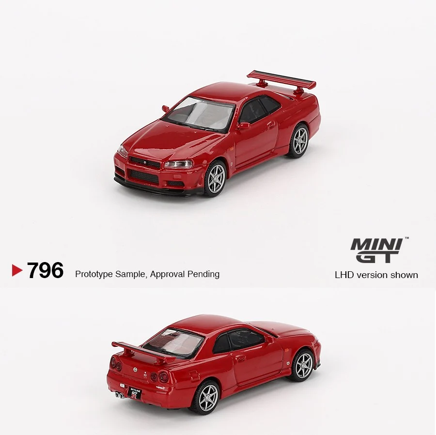 MINI GT 1/64 Nissan Skyline GT-R (R34) V-Spec Active Red MGT00796-R (