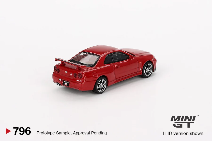 MINI GT 1/64 Nissan Skyline GT-R (R34) V-Spec Active Red MGT00796-R ( - Image 3