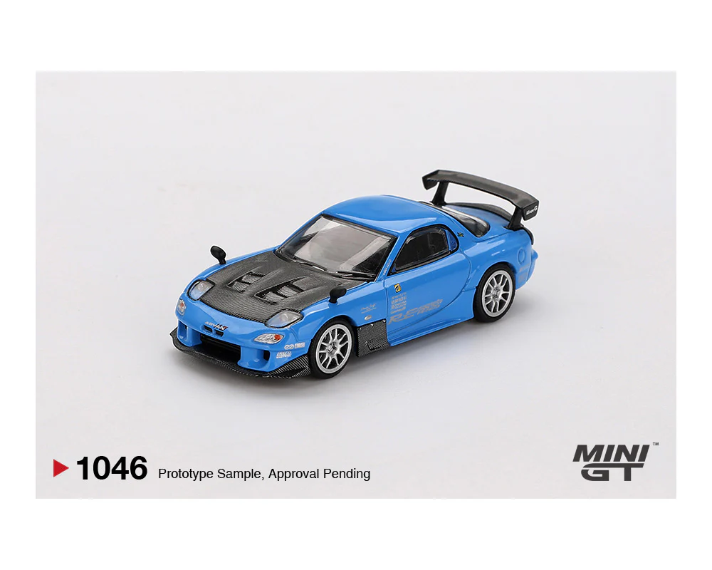 MINI GT 1/64 Mazda RX-7 RE-Amemiya 20B NA 3ROTOR-7 “Ama-san Go” MGT01046-BL - Image 2