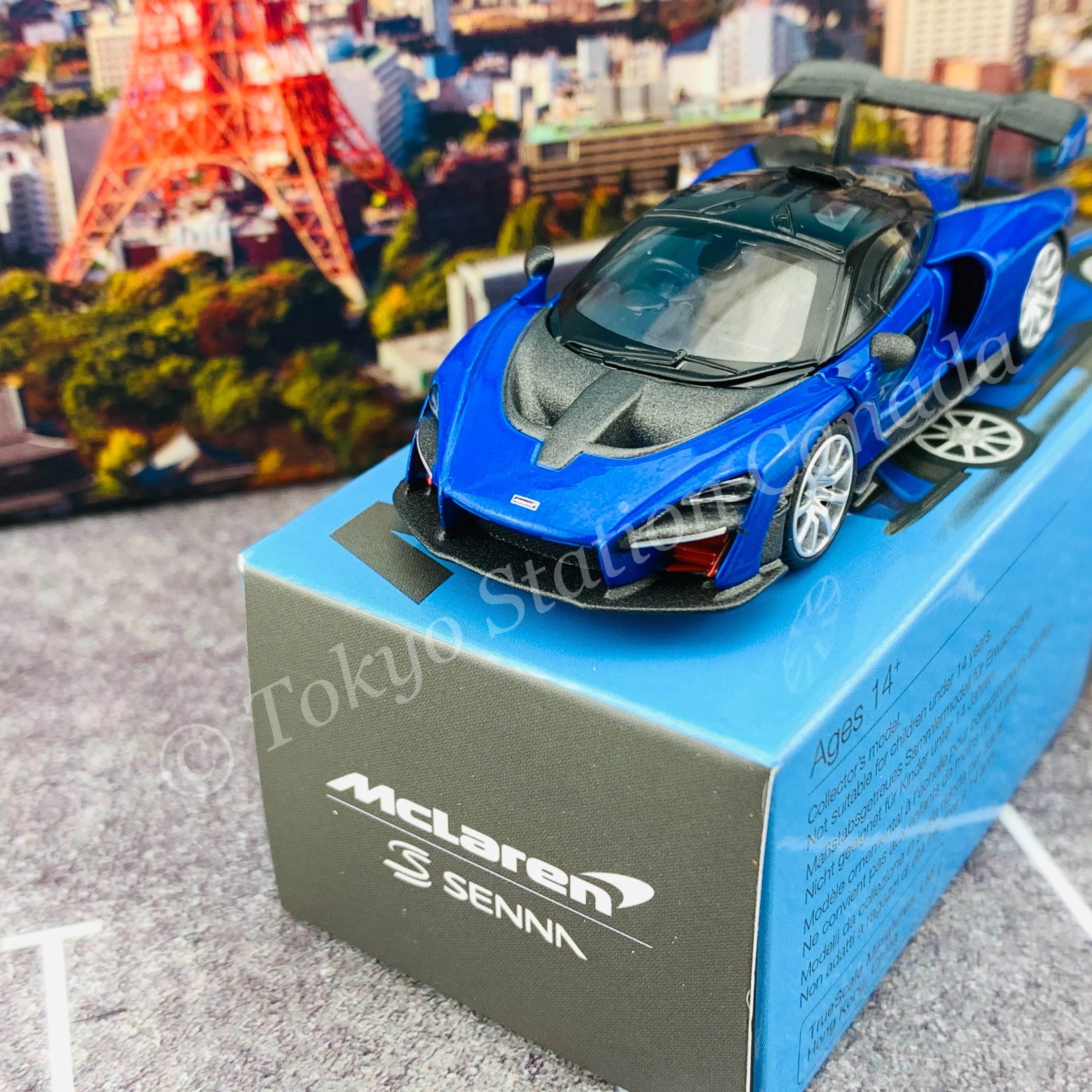MINI GT 1/64 McLaren Senna  Antares Blue RHD MGT00232-R - Image 3