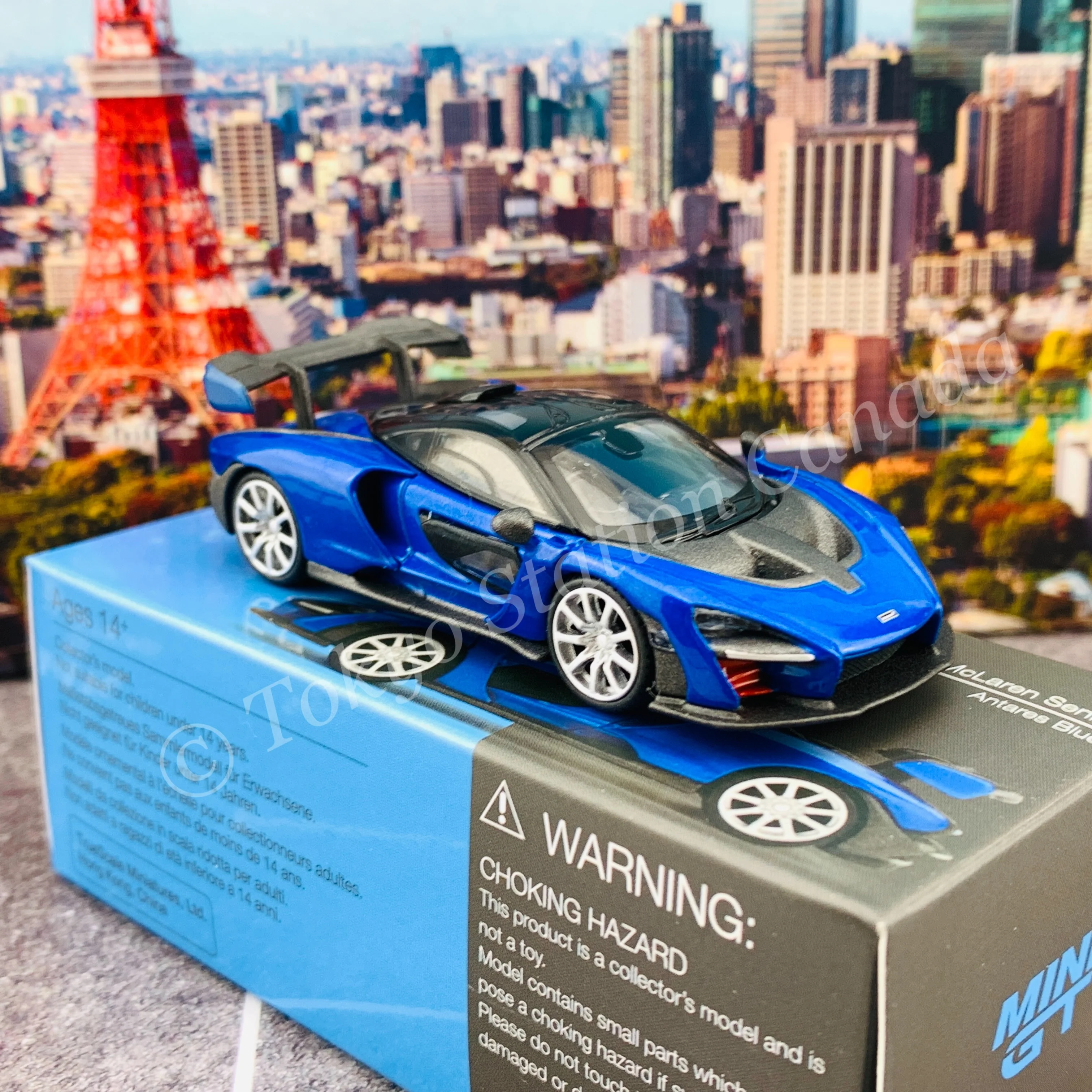 MINI GT 1/64 McLaren Senna  Antares Blue RHD MGT00232-R - Image 4