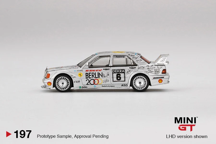 MINI GT 1/64 Mercedes-Benz 190E 2.5-16 Evolution II #6Berlin 1992 DTM Zolder LHD- China Exclusives MGT00197-L - Image 2