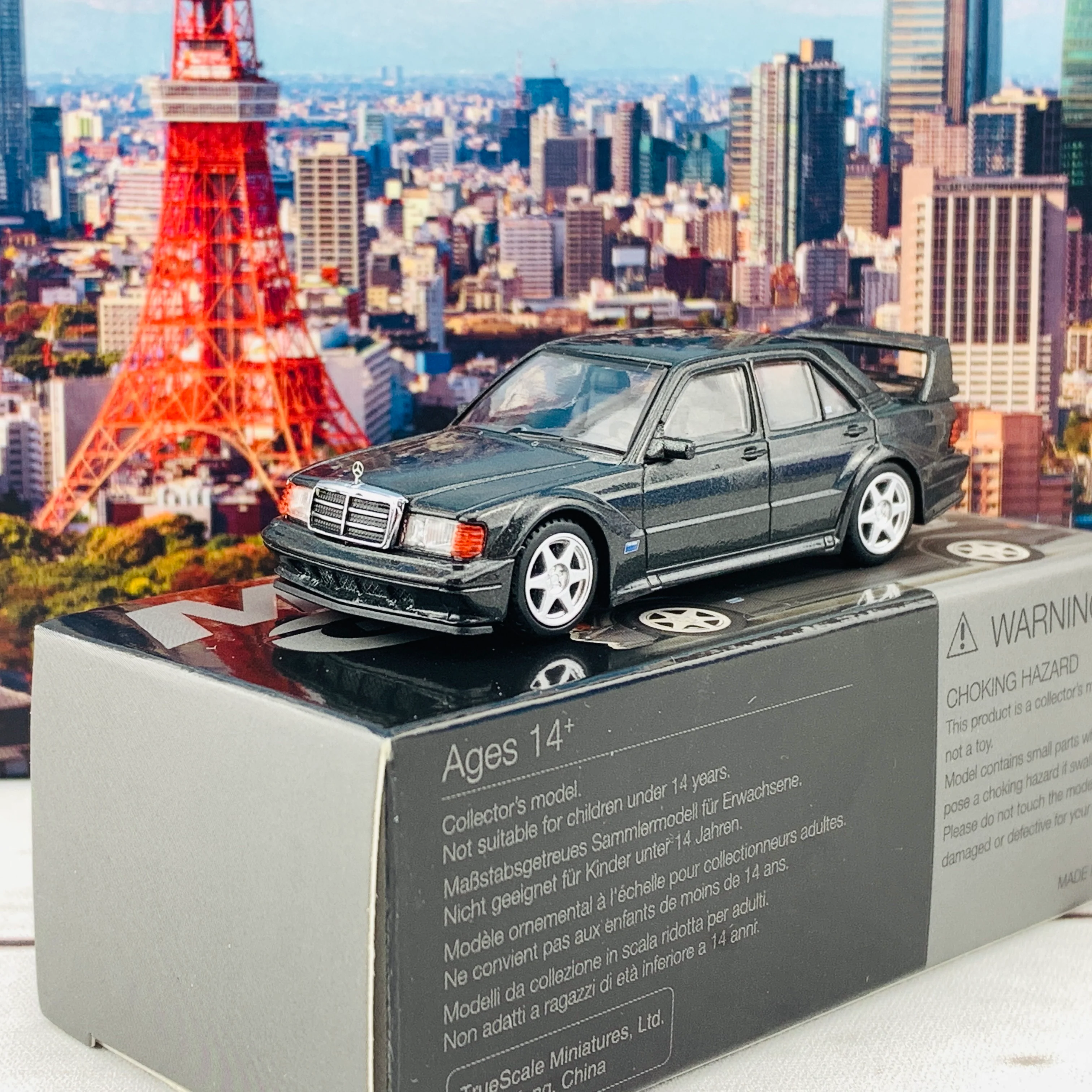 MINI GT 1/64 Mercedes-Benz 190E 2.5-16 Evolution II Black LHD MGT00164-L - Image 2