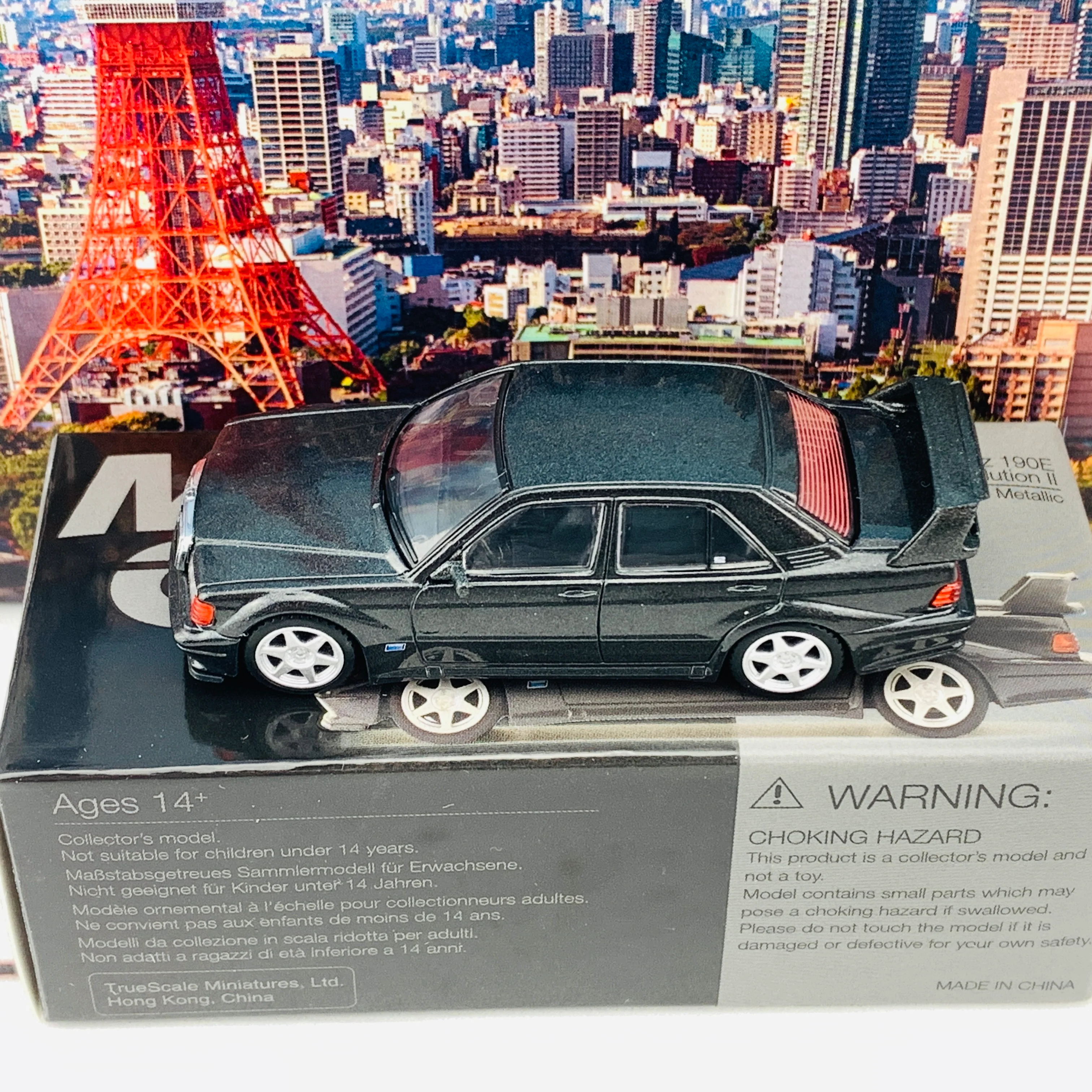 MINI GT 1/64 Mercedes-Benz 190E 2.5-16 Evolution II Black LHD MGT00164-L - Image 4