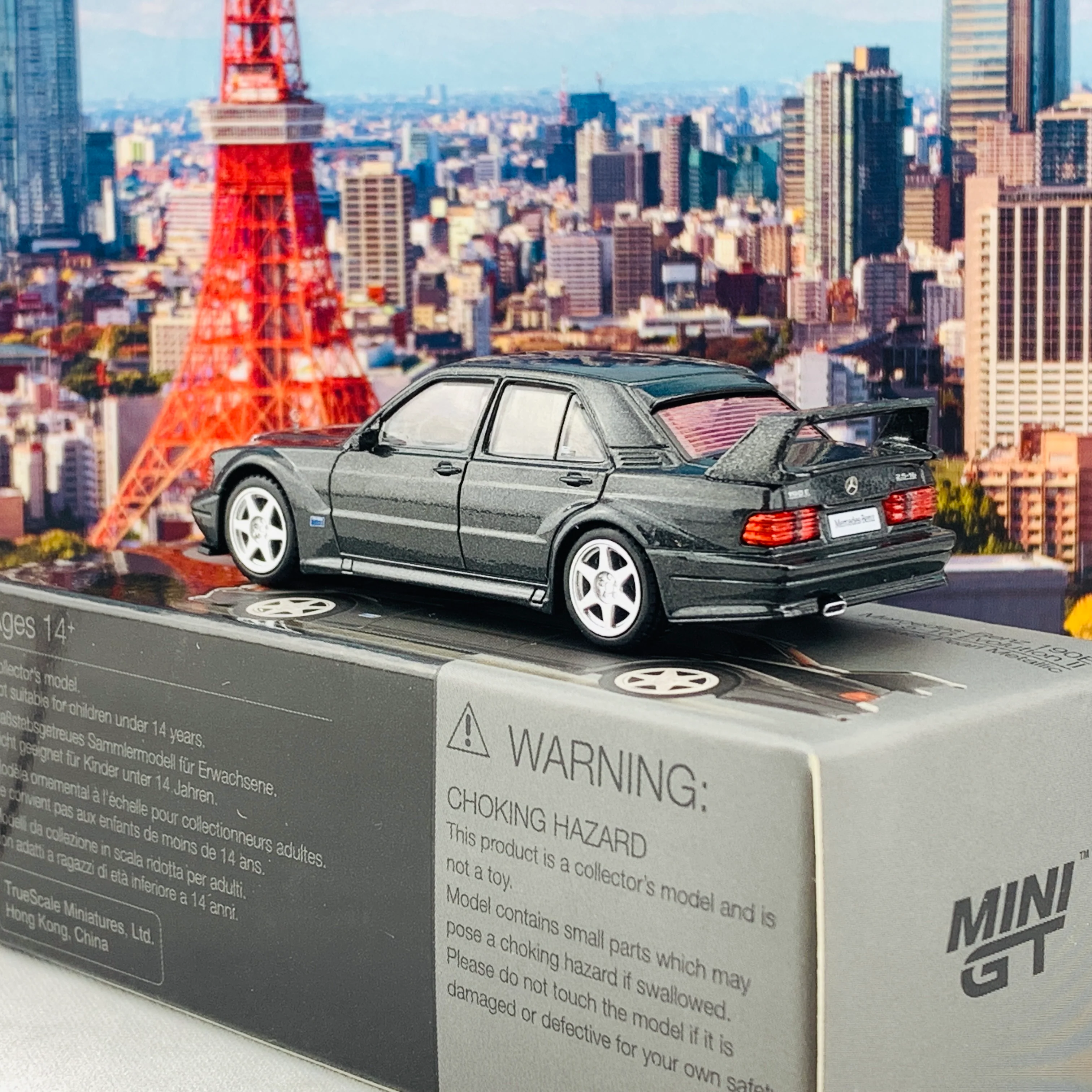 MINI GT 1/64 Mercedes-Benz 190E 2.5-16 Evolution II Black LHD MGT00164-L - Image 5
