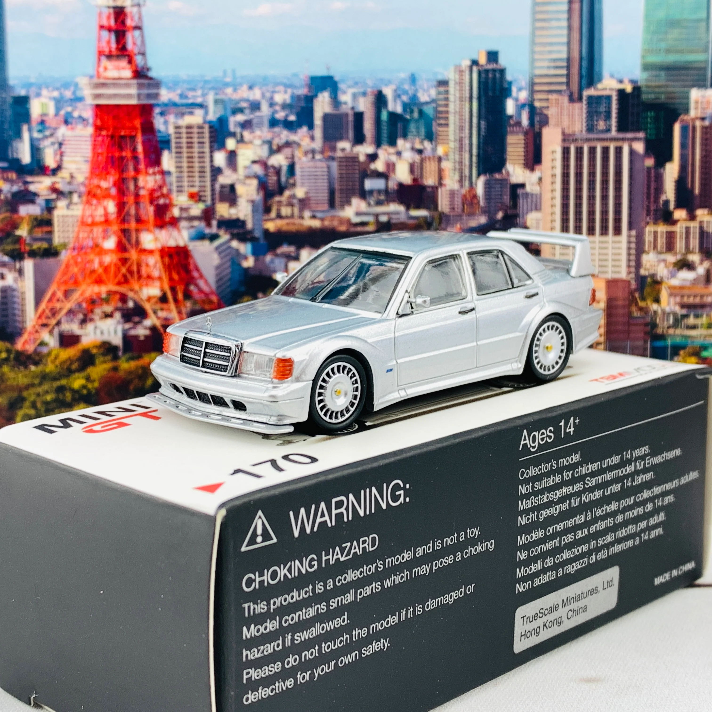 MINI GT 1/64 Mercedes-Benz 190E 2.5-16 Evolution II DTM Silver LHD MGT00170-L - Image 2