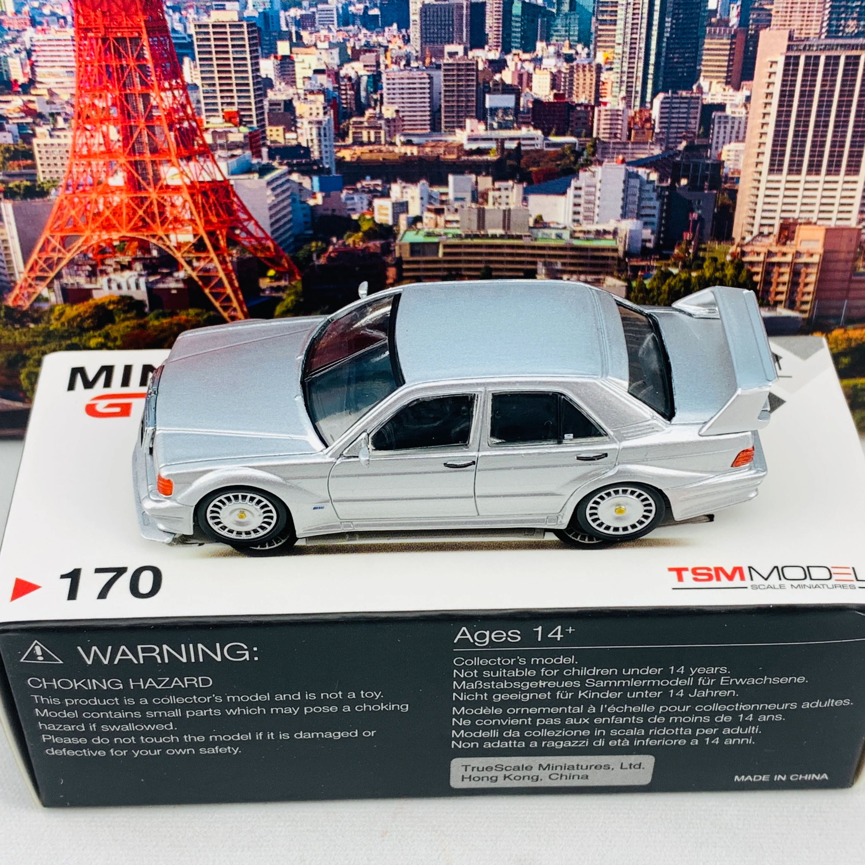 MINI GT 1/64 Mercedes-Benz 190E 2.5-16 Evolution II DTM Silver LHD MGT00170-L - Image 4
