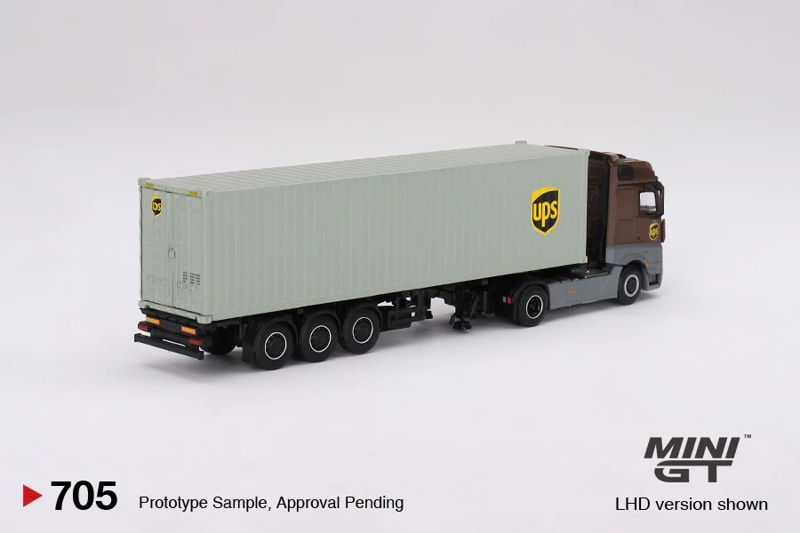 MINI GT 1/64 Mercedes-Benz Actros  w/ 40 Ft Container "UPS Europe" MGT00705-L - Image 4